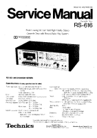 Technics - RS-616 - Service manual 